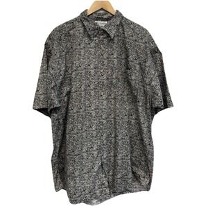 VTG Columbia Sportswear Button Up Cotton AOP Fish‎ Men's 2XL Camping Hiking